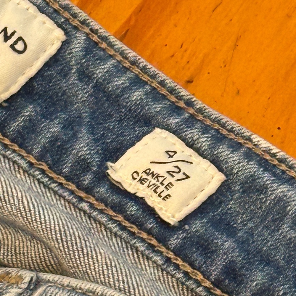 Lucky Brand Light Blue Skinny Jeans with Pink Floral Embroidery - Picture 10 of 12